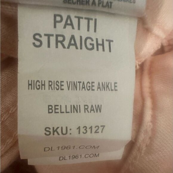 DL1961 Patti Straight High-Rise Vintage Ankle Bellini Raw‎ Jeans Women's 32 NWOT - Picture 5 of 11